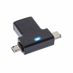 35804 USB3.1 FEM A OTG T-ADAPTOR T-TYPE TO USB TYPE- C AND MICRO USB INLINE — Buy in Cyprus with Fast Delivery