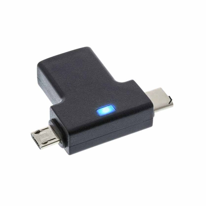 35804 USB3.1 FEM A OTG T-ADAPTOR T-TYPE TO USB TYPE- C AND MICRO USB INLINE — Buy in Cyprus with Fast Delivery