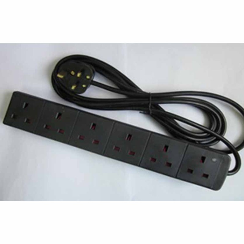 PQ-203 UK POWER STRIP 6 OUTLETS WITH 3m CORD GR KABEL — Buy in Cyprus with Fast Delivery