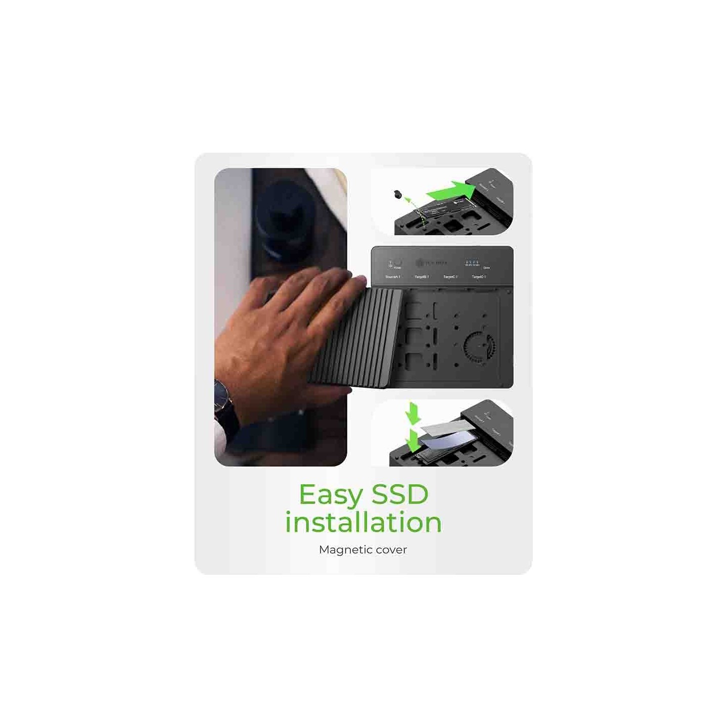 IB-4013MCL-C4 4-BAYS USB4® DUPLICATOR (1:3 CLONE) FOR NVME M.2 SSD ICYBOX — Buy in Cyprus with Fast Delivery