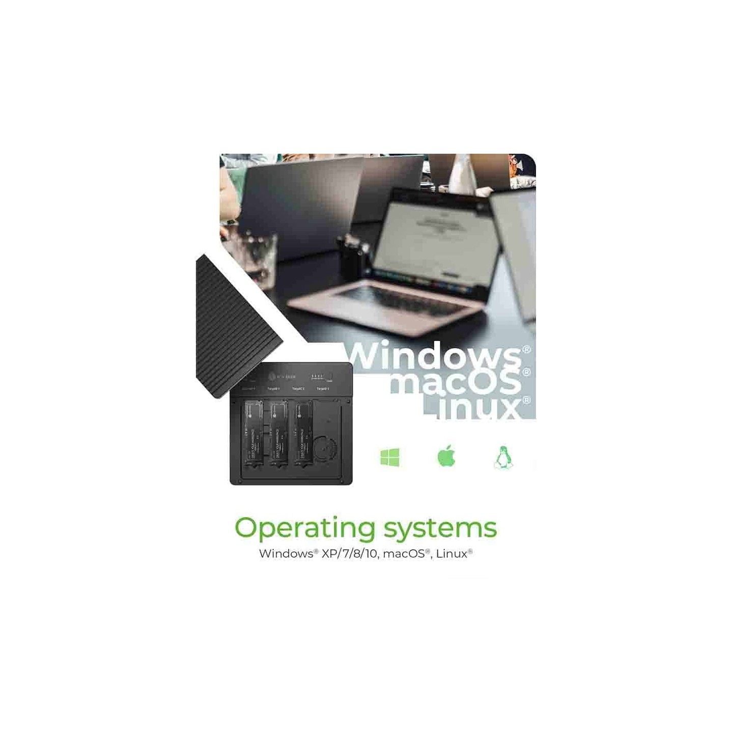 IB-4013MCL-C4 4-BAYS USB4® DUPLICATOR (1:3 CLONE) FOR NVME M.2 SSD ICYBOX — Buy in Cyprus with Fast Delivery