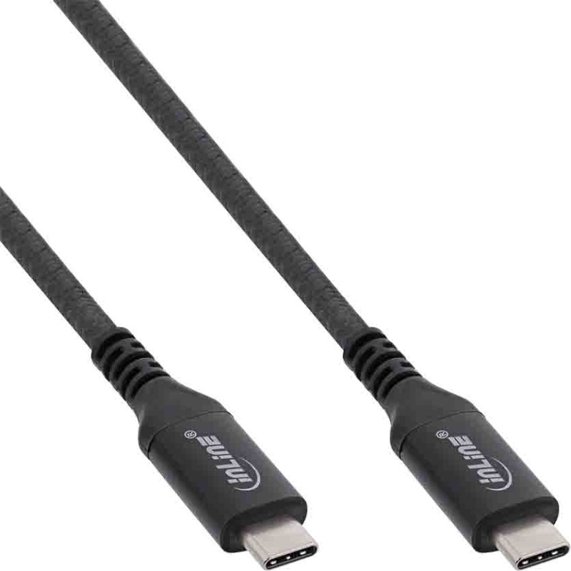 InLine USB4 Cable USB-C M/M 1m 8K@60Hz 240W PD 3.1 Black (Boxed) — Buy in Cyprus with Fast Delivery