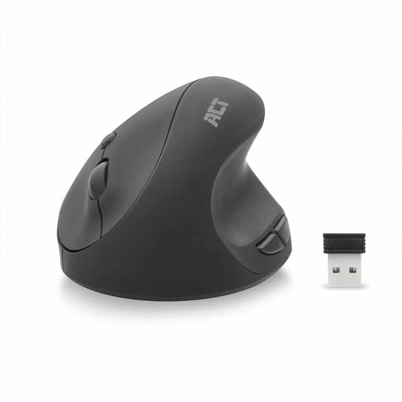 ACT AC5101 Ergonomic Wireless Mouse 1600 DPI Black | Right-Hand Vertical — Armenius Store Cyprus