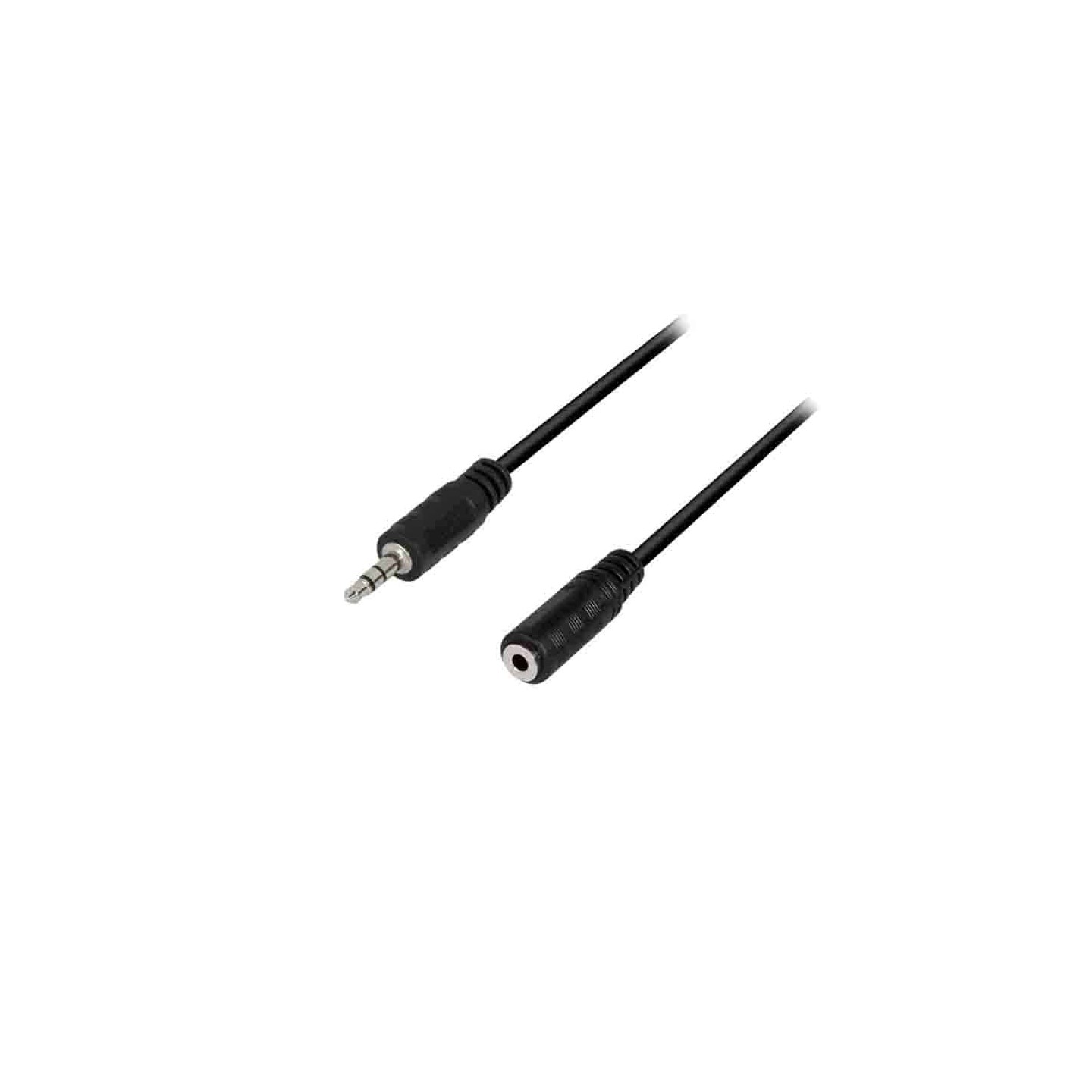 CA1055 AUDIO CABLE, 3.5 mm 3-Pin M to 3.5 mm 3-Pin F, BLACK, 5 m LOGILINK — Buy in Cyprus with Fast Delivery