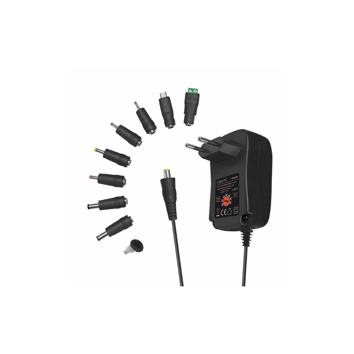 PA0198 UNIVERSAL POWER SUPPLY WITH USB PORT, 2A,3-12V, 29W LOGILINK — Buy in Cyprus with Fast Delivery