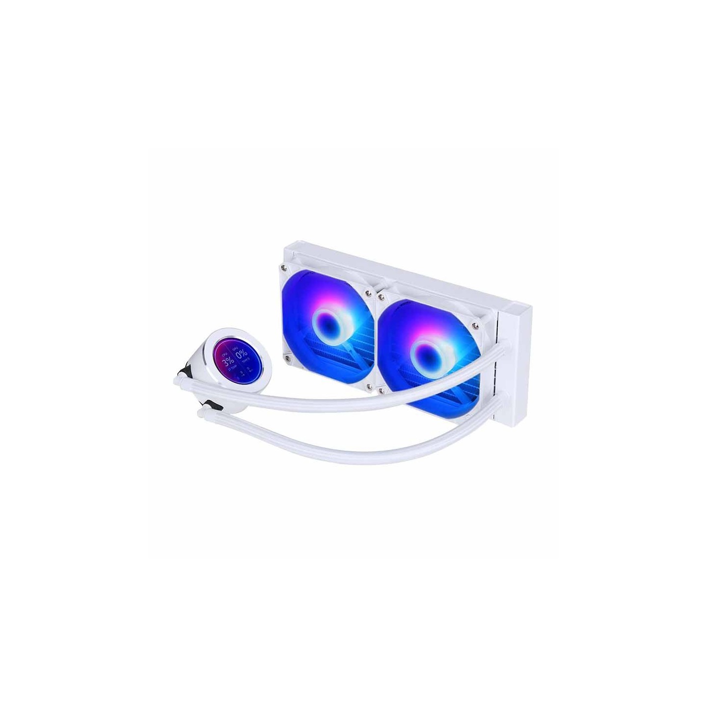 SAMA SM240 LD White 240mm AIO CPU Liquid Cooler - LCD ARGB — Armenius Store Cyprus