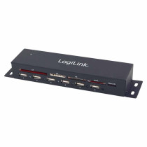 LogiLink CR0035 6-Port USB 2.0 Hub with Card Reader – 480 Mbps Metal | Armenius Store