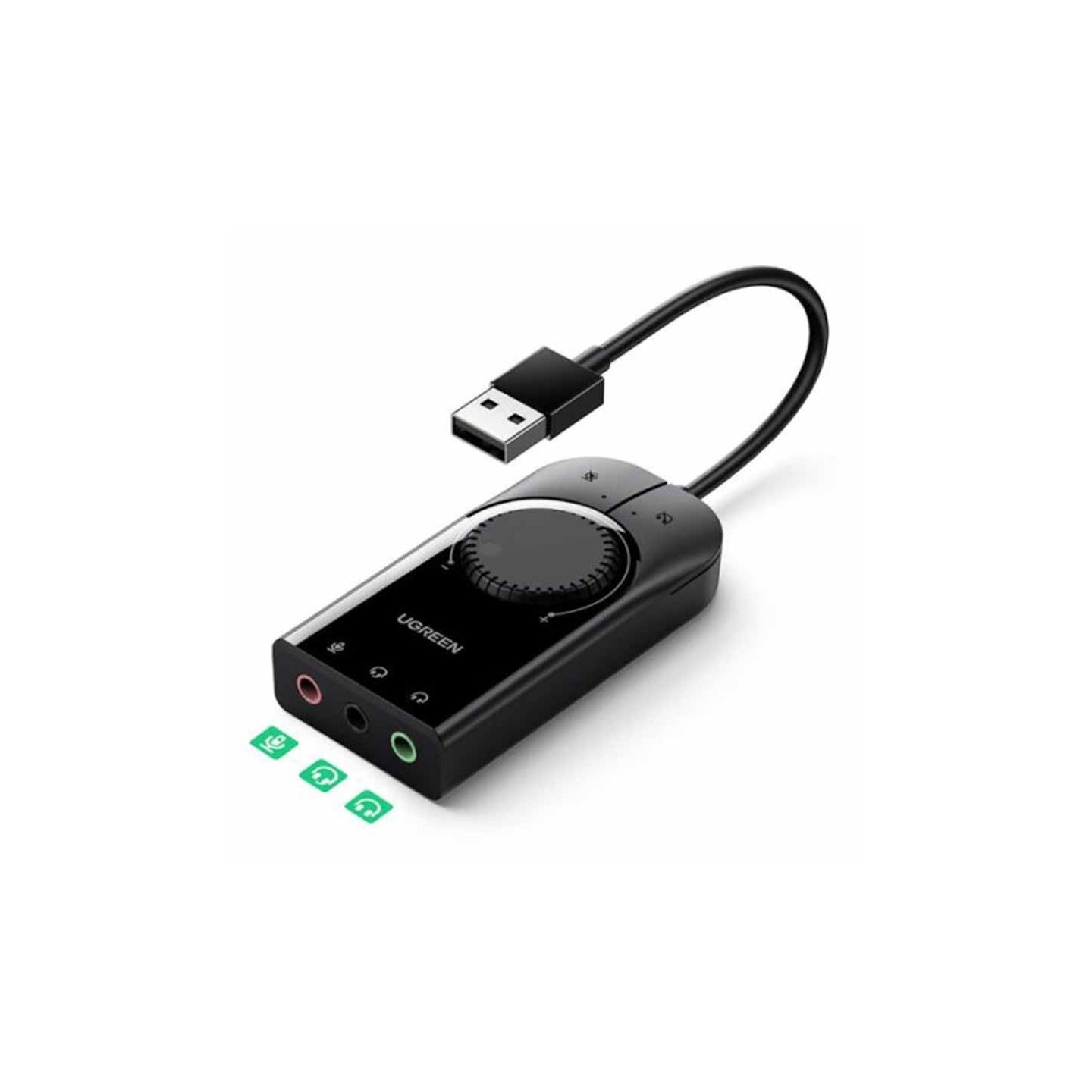 40964 SOUND CARD USB2.0 BLACK UGREEN — Buy in Cyprus with Fast Delivery