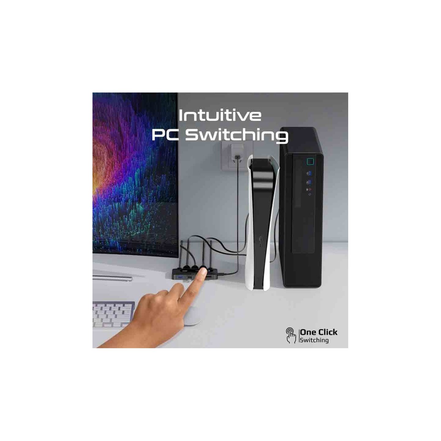 MEDIASWITCH-KVM 4K@60HZ KVM SWITCH WITH USB 3.0 EXPANSION, PROMATE — Buy in Cyprus with Fast Delivery