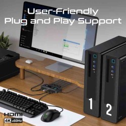 MEDIASWITCH-KVM 4K@60HZ KVM SWITCH WITH USB 3.0 EXPANSION, PROMATE — Buy in Cyprus with Fast Delivery