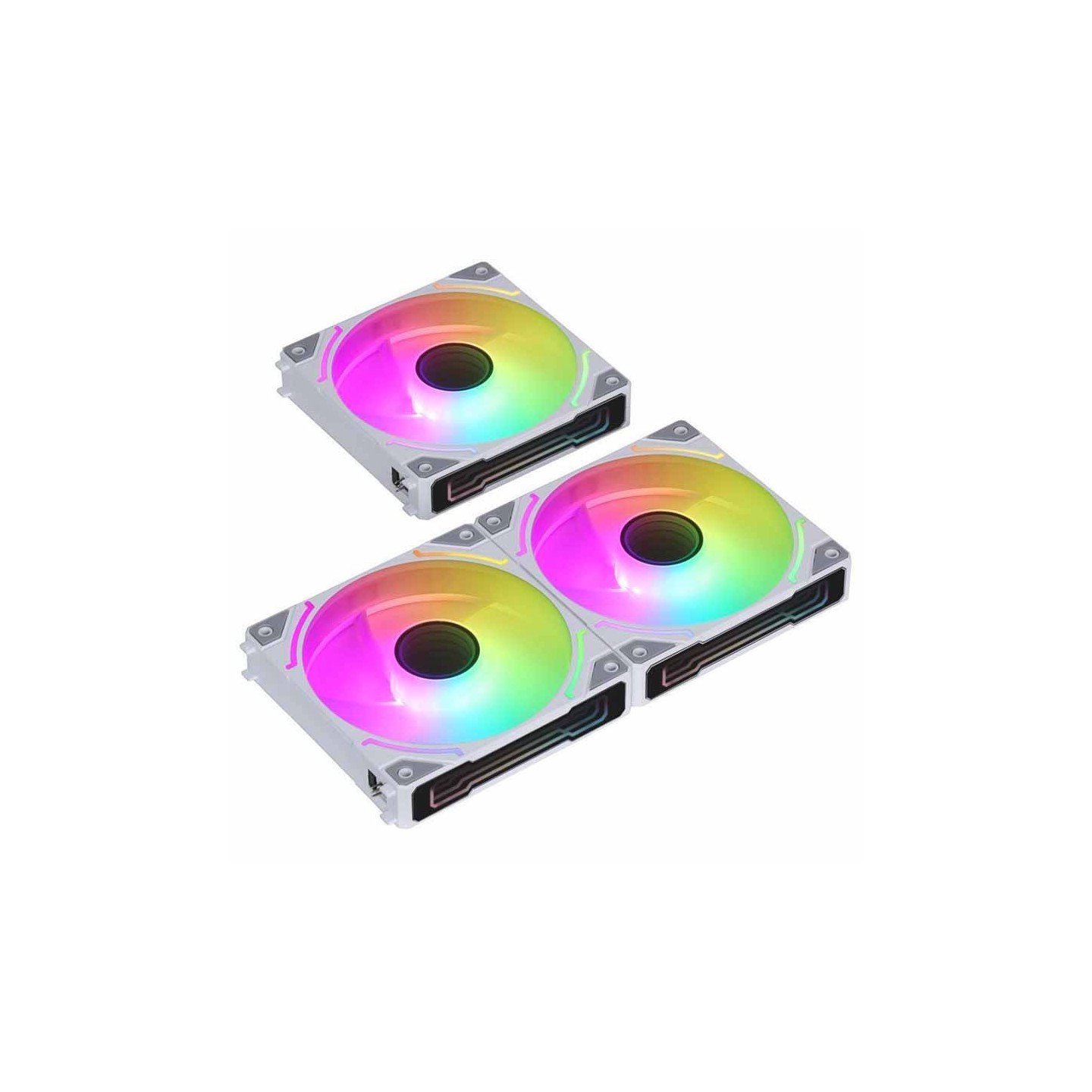 Sama YE1203WH ARGB 120mm 3-Fan Set White (Boxed) — Buy in Cyprus with Fast Delivery