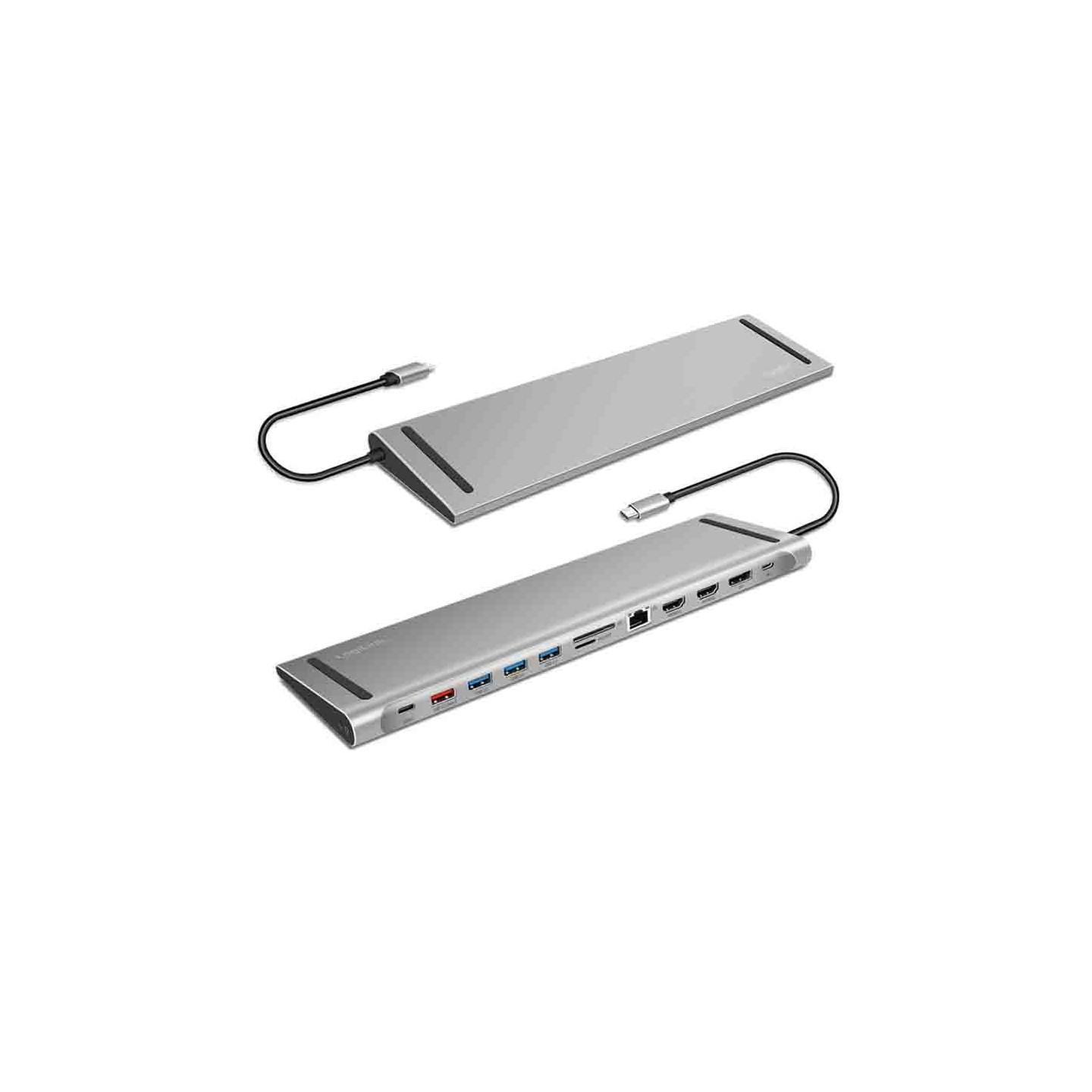 LogiLink UA0411 USB-C 12-Port Docking Station PD 100W 4K Silver — Armenius Store Cyprus