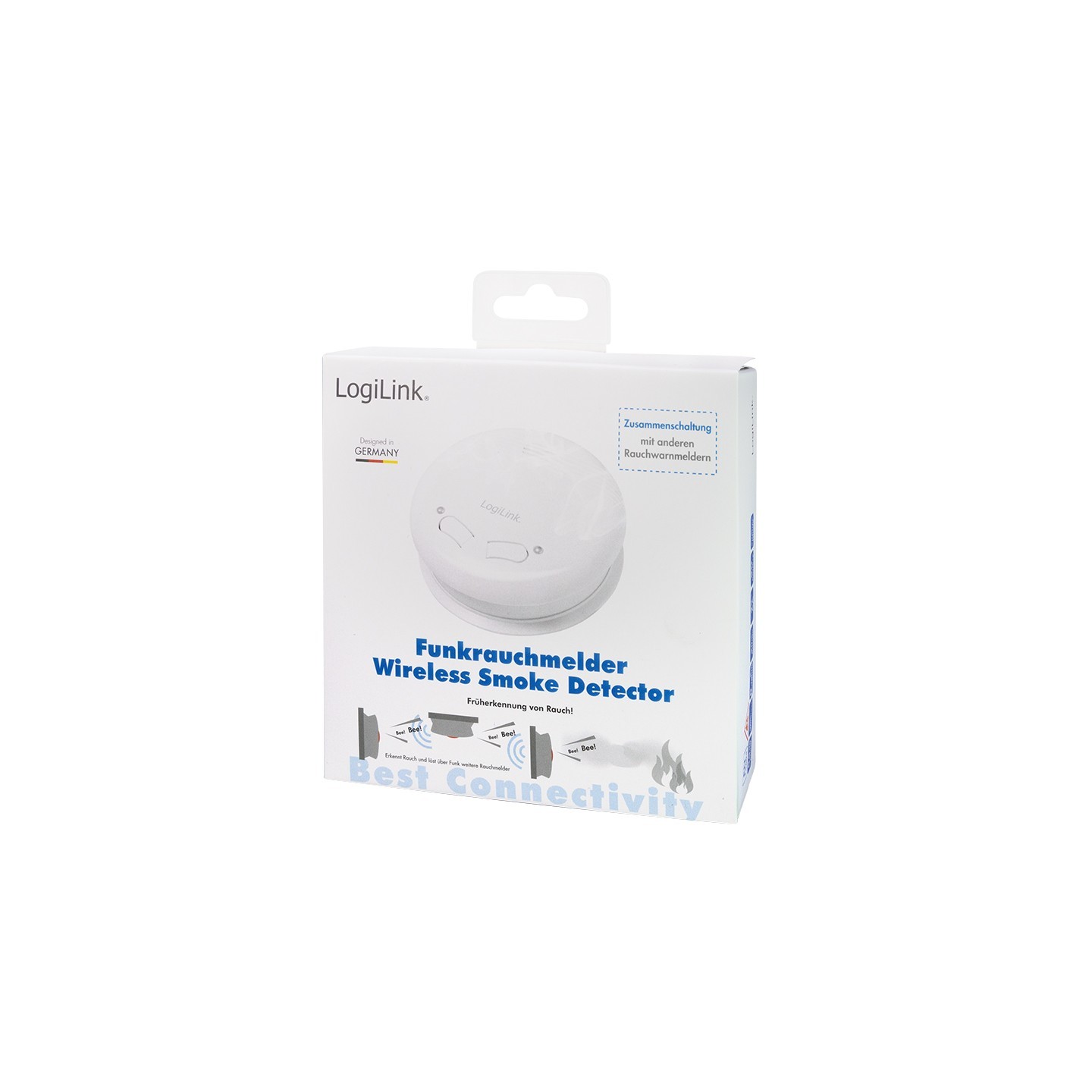 SC0014 SMOKE DETECTOR WIRELESS 433MHZ LOGILINK — Buy in Cyprus with Fast Delivery