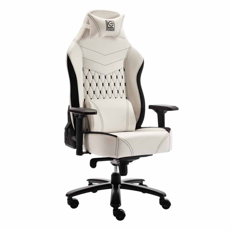 LC-GC-800BW Gaming Chair Black/White XL - LC-Power | Ergonomic, 180kg — Armenius Store Cyprus