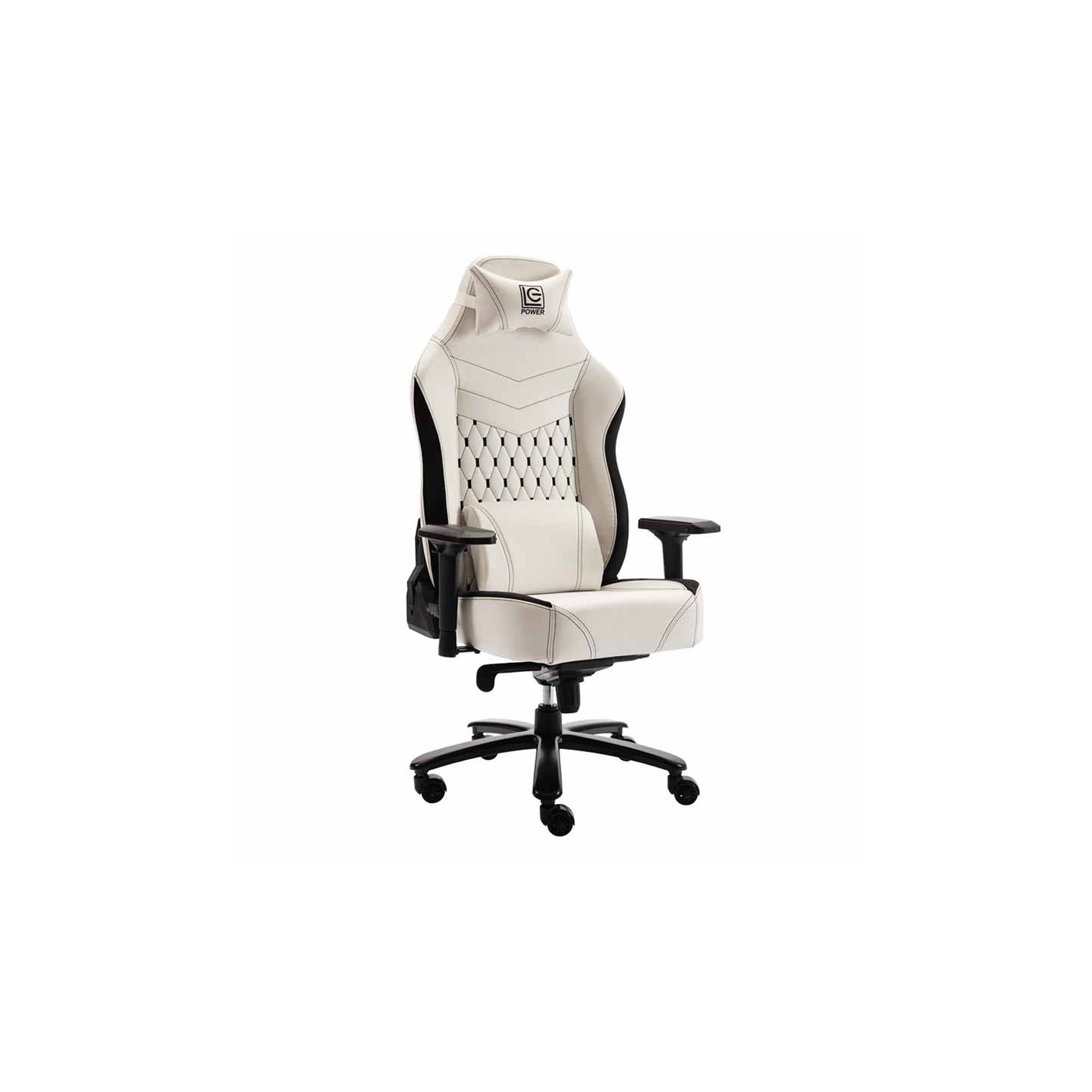 LC-GC-800BW Gaming Chair Black/White XL - LC-Power | Ergonomic, 180kg — Armenius Store Cyprus