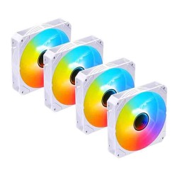 SAMA YH-120I4 White 4-in-1 120mm ARGB Reverse Case Fan Kit — Armenius Store Cyprus
