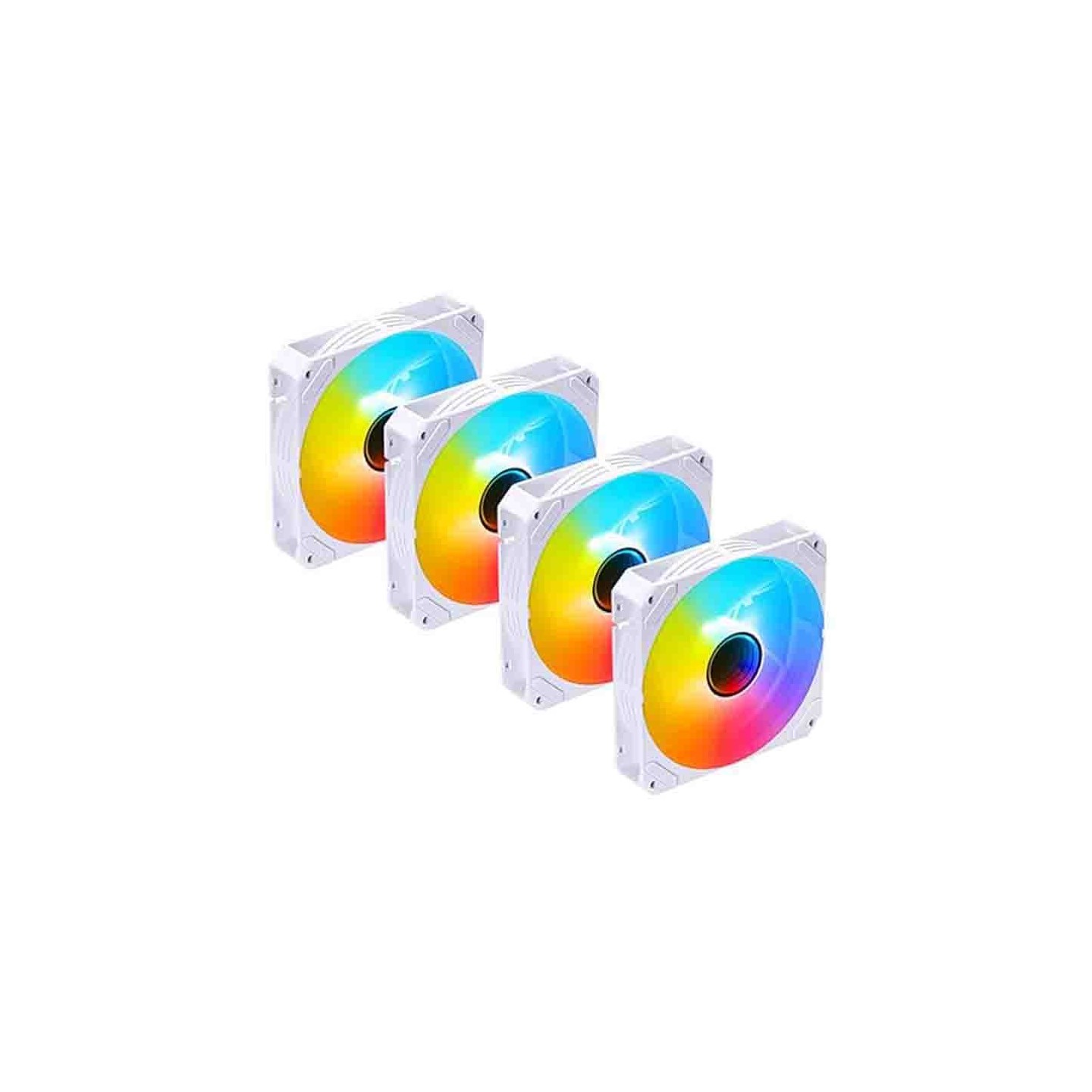 SAMA YH-120I4 White 4-in-1 120mm ARGB Reverse Case Fan Kit — Armenius Store Cyprus