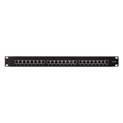 NP0061 CAT6 PATCH PANEL SHIELDED 24-Port 19'MOUNTING BLACK LOGILINK — Buy in Cyprus with Fast Delivery