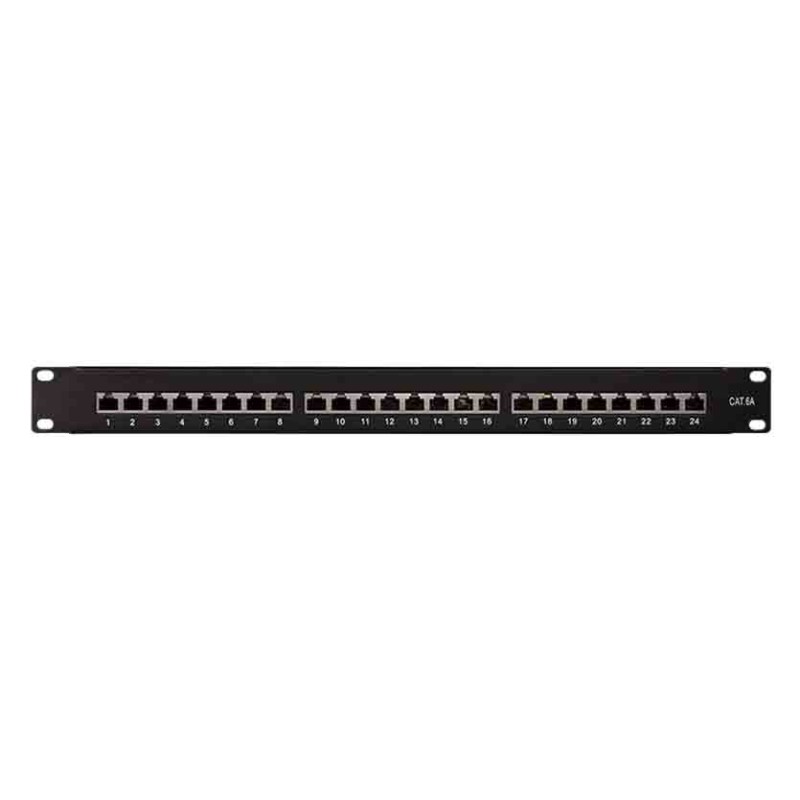 NP0061 CAT6 PATCH PANEL SHIELDED 24-Port 19'MOUNTING BLACK LOGILINK — Buy in Cyprus with Fast Delivery