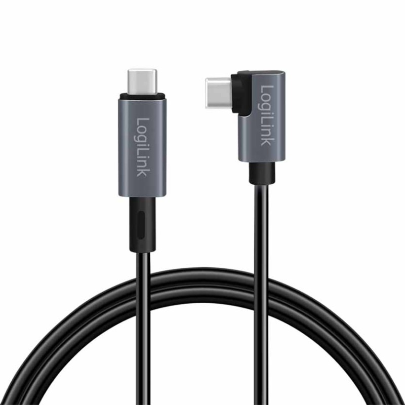 LogiLink CU0184 USB-C 90° to USB-C 3m PD 100W E-MARK Cable (Nylon Bag) — Buy in Cyprus with Fast Delivery