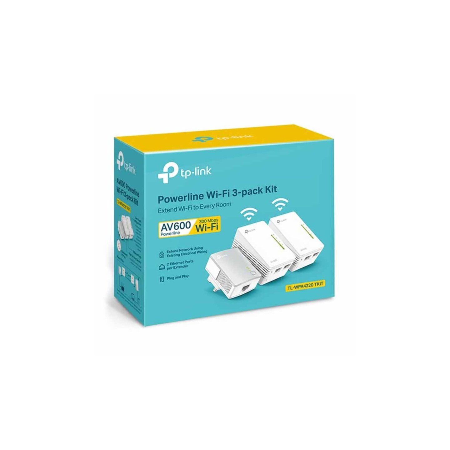 TL-WPA4220 TKIT AV600 POWERLINE WI-FI KIT 3PACK TP-LINK — Buy in Cyprus with Fast Delivery