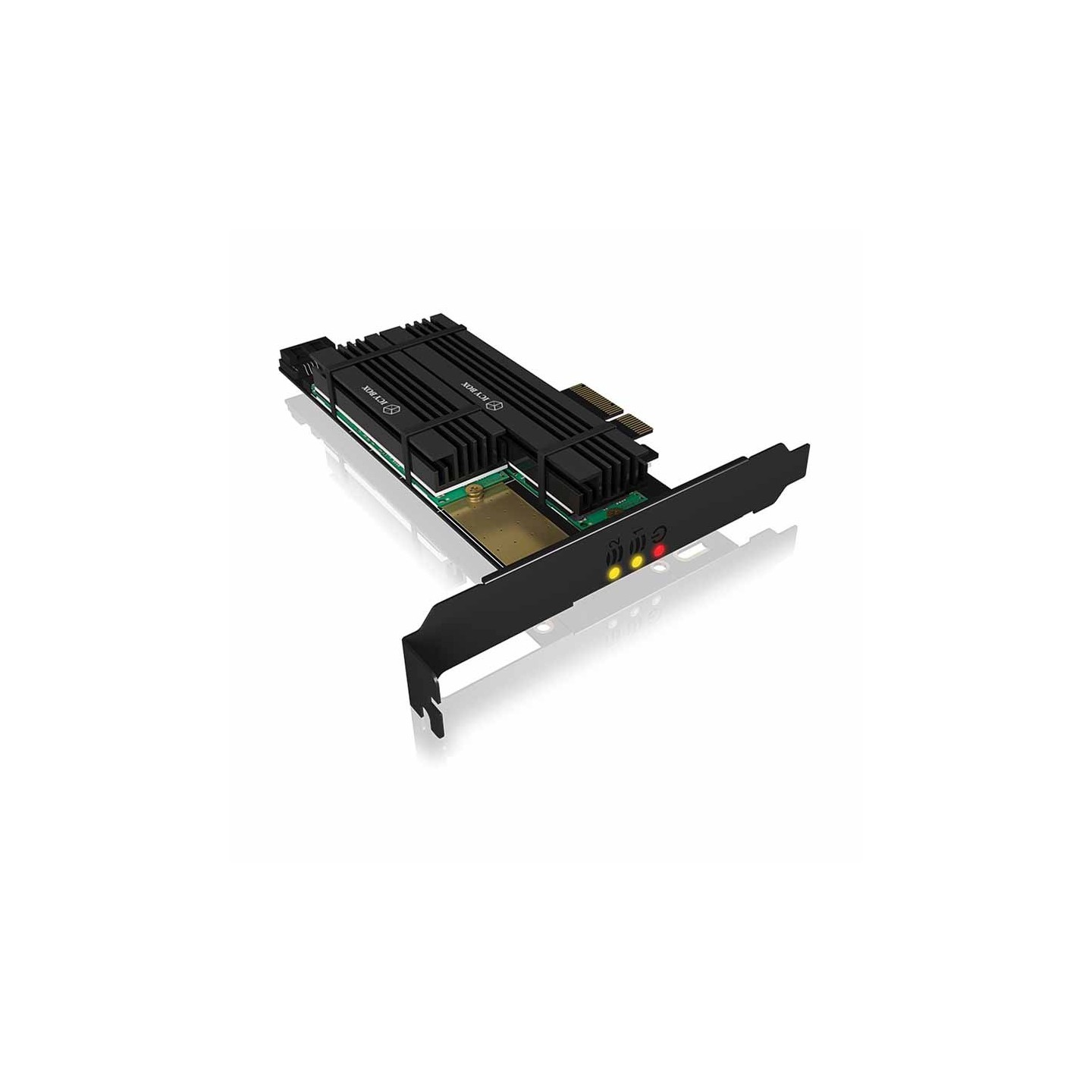 ICY BOX IB-PCI215M2-HSL PCIe to 2x M.2 SSD Adapter w/ Heatsinks — Armenius Store Cyprus