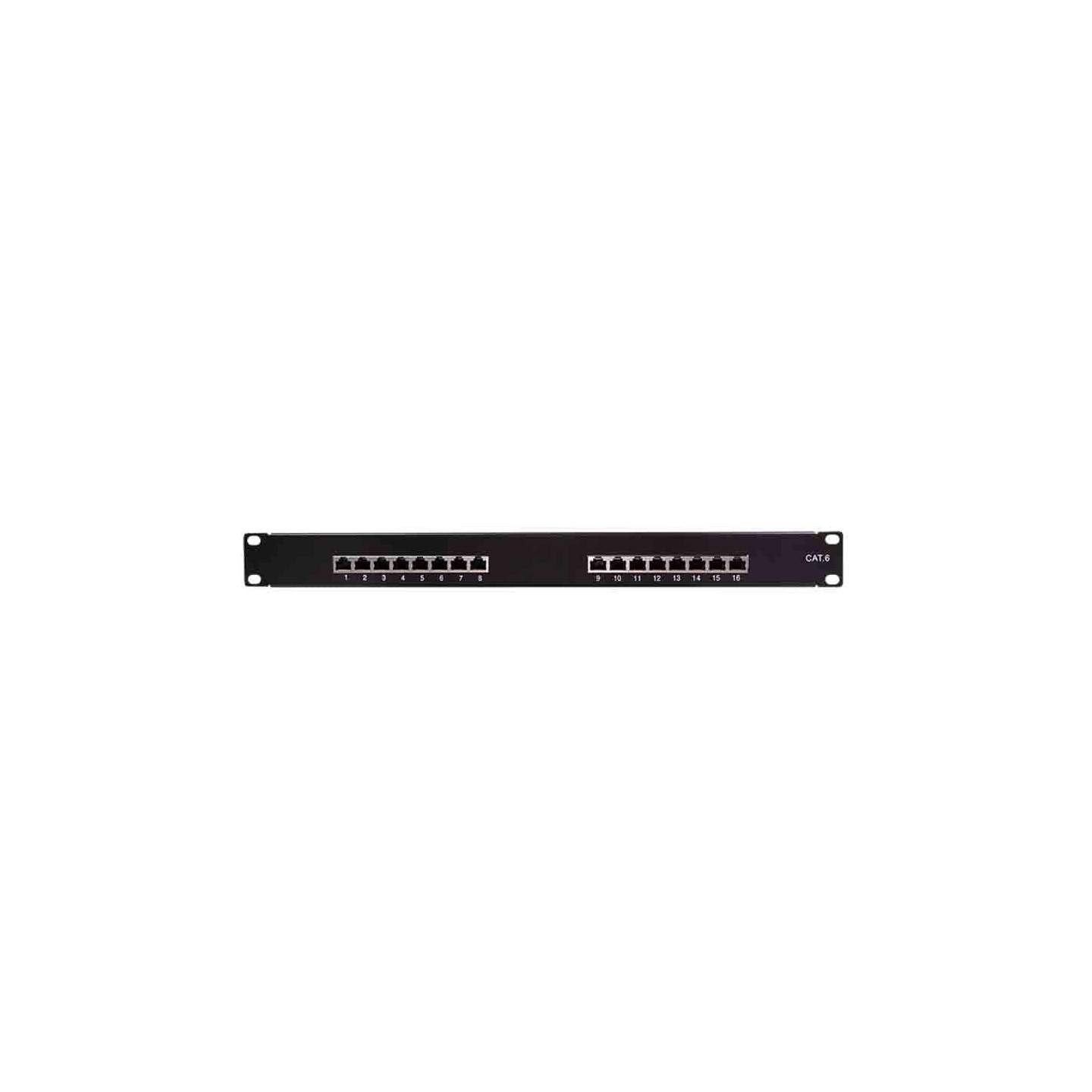 Buy NP0057 CAT.6 PATCH PANEL 16 PORTS SHIELDED, 19 INCH RACK MOUNT, BLACK, LOGILINK in Cyprus, Nicosia, Limassol, Larnaka, Pafos