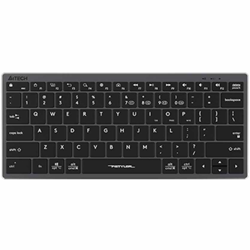 A4Tech FBX51C Fstyler Grey Compact Wireless Keyboard BT/2.4G US+GR — Armenius Store Cyprus