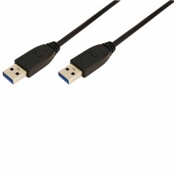 LogiLink CU0038 USB 3.0 1m Cable USB-A to USB-A Black — Armenius Store Cyprus