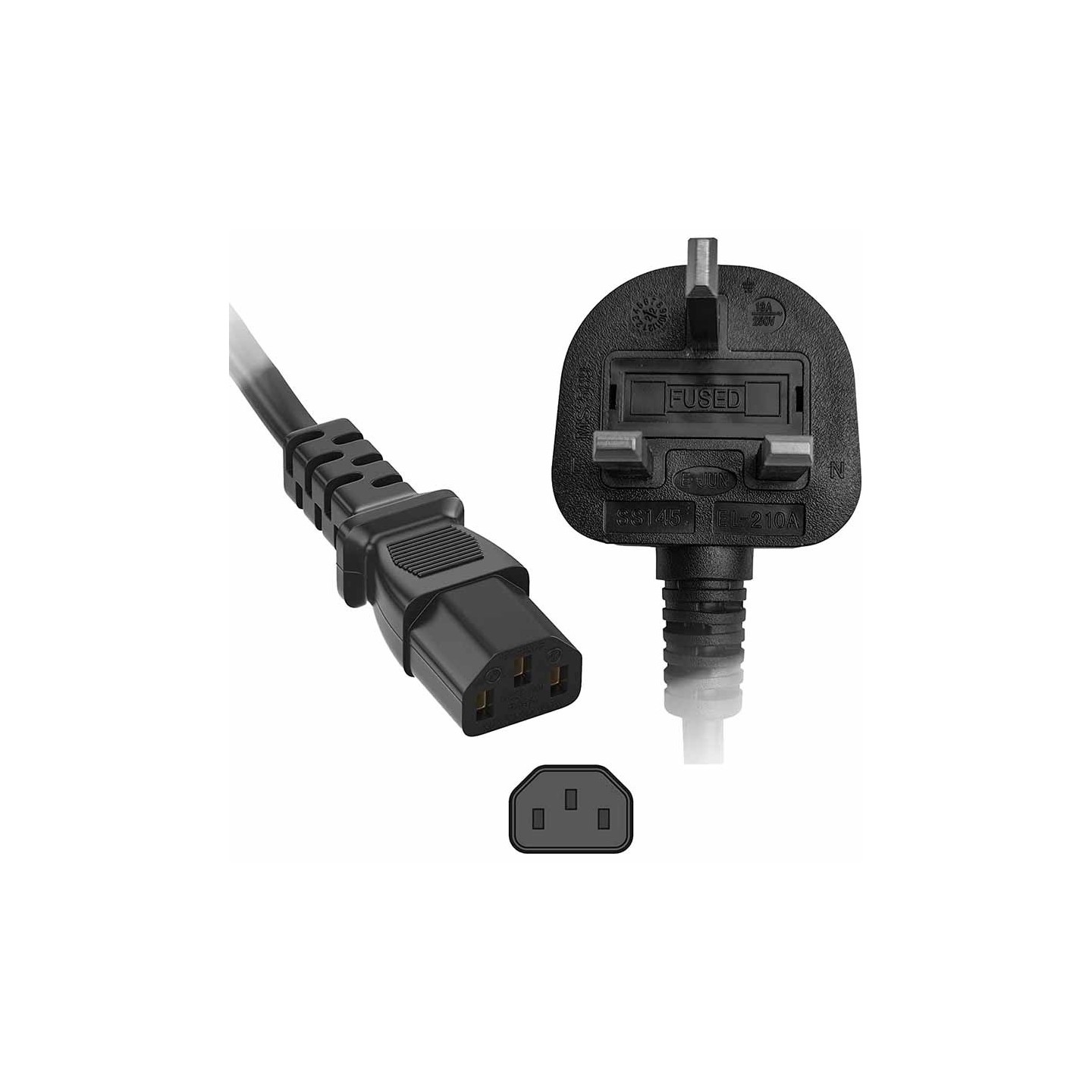 Buy BC-202 POWER CABLE UK POLYBAG 3m GR KABEL in Cyprus, Nicosia, Limassol, Larnaka, Pafos