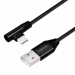LogiLink CU0138 USB-A to USB-C 90° Angled 1m USB 2.0 Cable (Boxed) — Buy in Cyprus with Fast Delivery