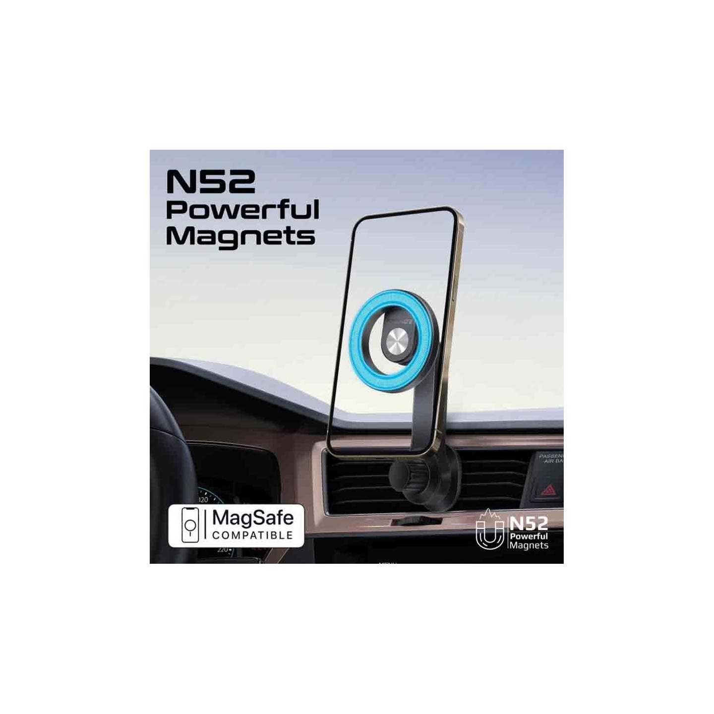 Buy MAGHOOP-AV MAGNETIC RING SMARTPHONE HOLDER FOR AC VENT,GRADLELESS PROMATE in Cyprus, Nicosia, Limassol, Larnaka, Pafos