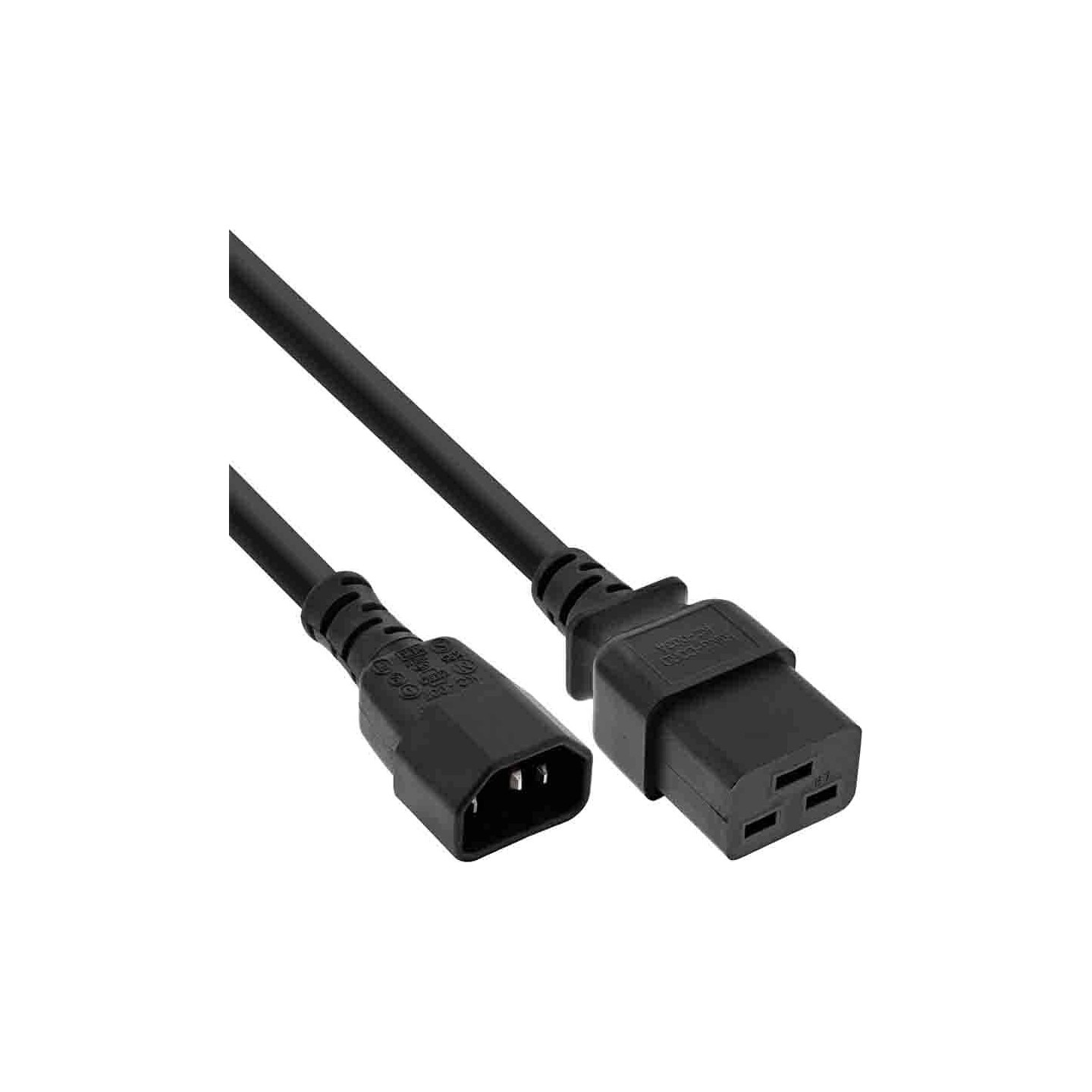 Buy 16659I 0.5m POWER ADAPTER CABLE C14 to C19, 3x1.5mm2, MAX. 10A, BLACK, INLINE in Cyprus, Nicosia, Limassol, Larnaka, Pafos