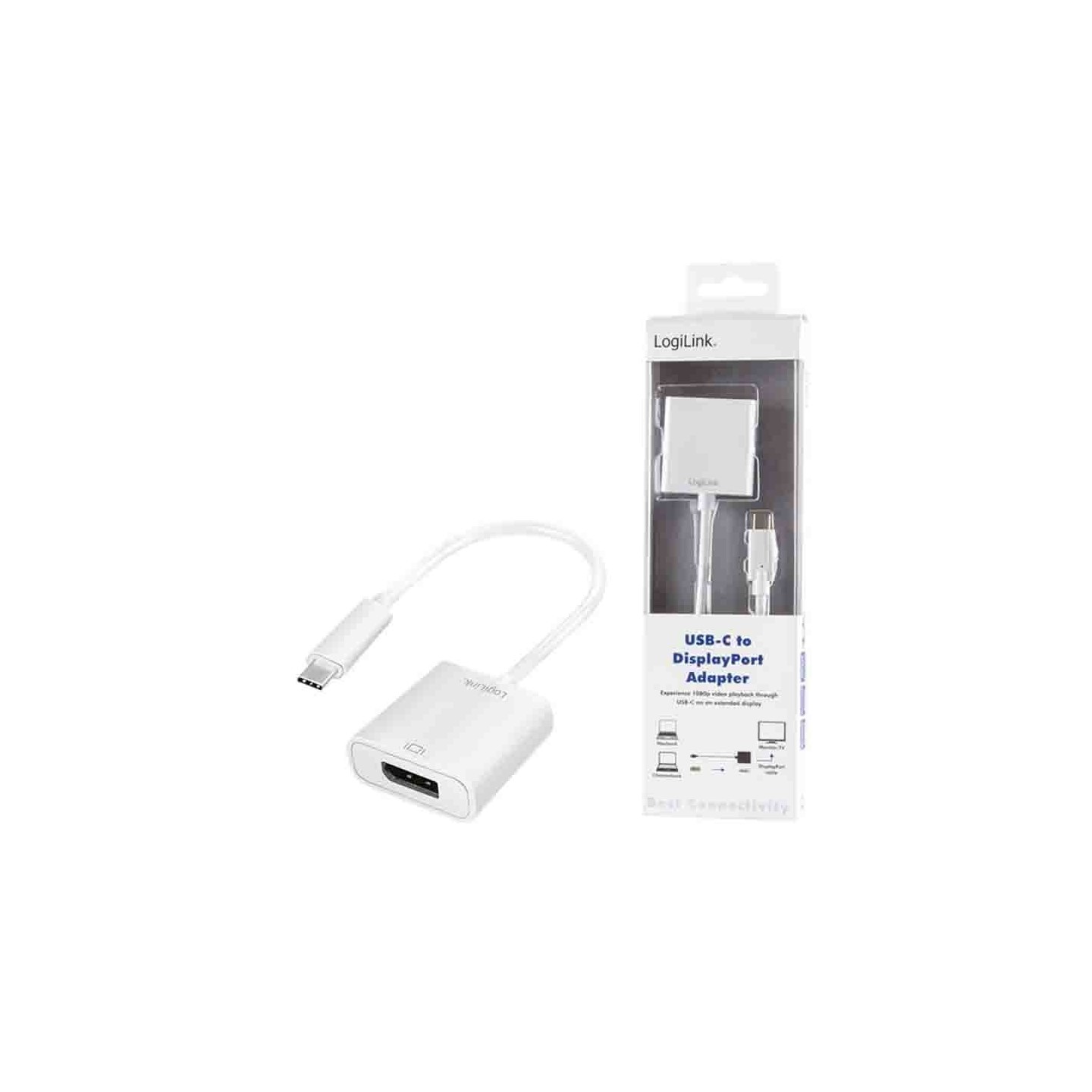 UA0246A - USB TYPE-C ADAPTER, C M TO DP F, 4K 60 HZ, WHITE, 0.15 M LOGILINK — Buy in Cyprus with Fast Delivery