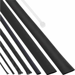 00870S CABLE SLEEVING + SHRINK TUBING SET BLACK, INLINE — Buy in Cyprus with Fast Delivery