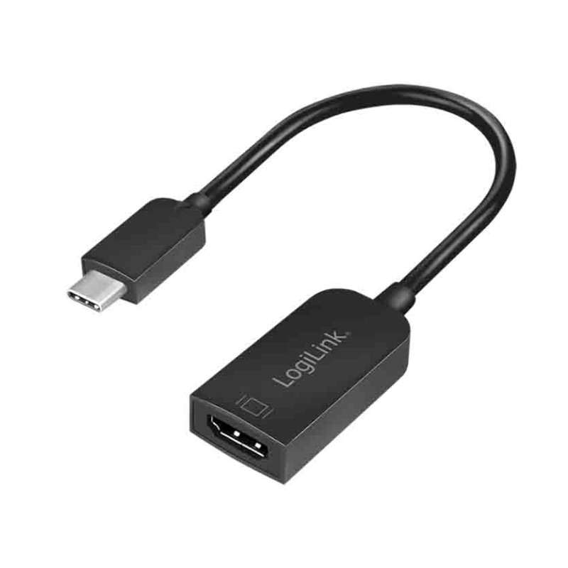 UA0236A USB Type-C ADAPTER, C M to HDMI-A F, 4K 30 Hz, black, 0.15 m LOGILINK — Buy in Cyprus with Fast Delivery
