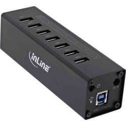 Inline 35395B USB 3.2 Gen1 7-Port Aluminum Hub with PSU Black — Armenius Store Cyprus