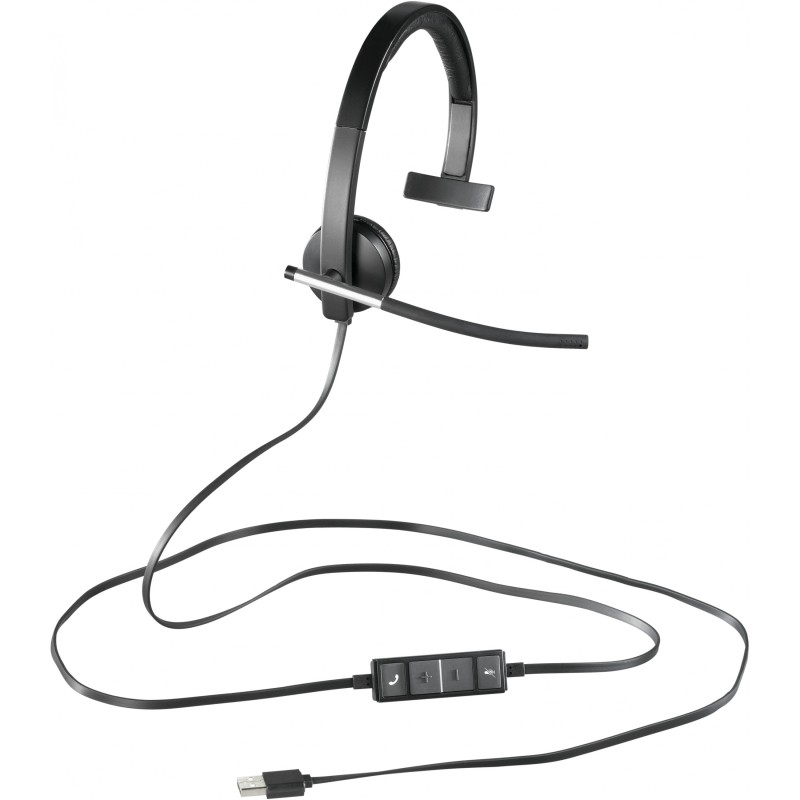 Buy Logitech H650e - Mono On-Ear USB Headset - Black/Silver, Wired (USB-A) in Cyprus, Nicosia, Limassol, Larnaka, Pafos