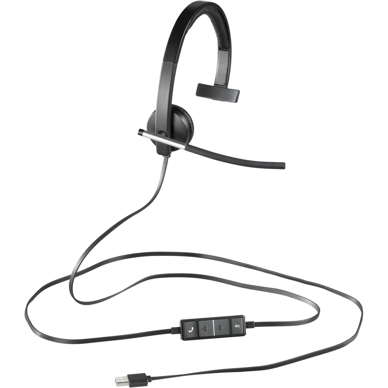 Logitech H650e - Mono On-Ear USB Headset - Black/Silver, Wired (USB-A) — Buy in Cyprus with Fast Delivery