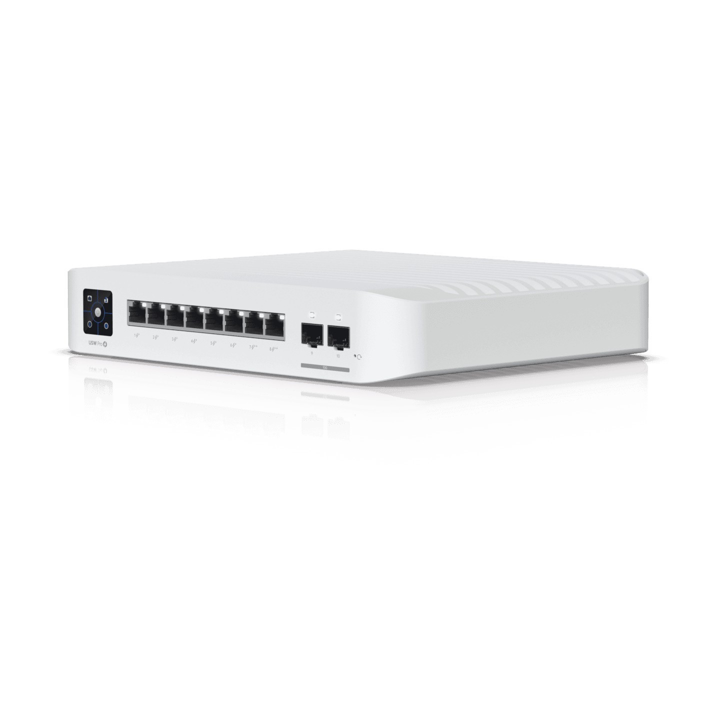 Ubiquiti UniFi USW-Pro-8-POE - 8x Gigabit PoE, 2x SFP+, 120W PoE Budget, L2/L3 Managed, White, 1U