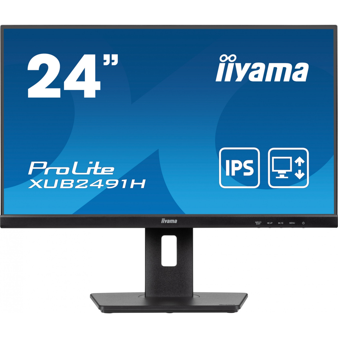 iiyama ProLite XUB2491H - 23.8\" IPS 100Hz Full HD 0.5ms - Black, 150mm Height-Adjustable Stand