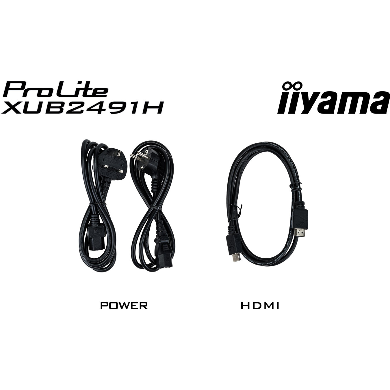 iiyama ProLite XUB2491H - 23.8\" IPS 100Hz Full HD 0.5ms - Black, 150mm Height-Adjustable Stand