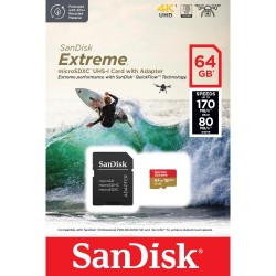 Buy SanDisk Extreme microSDXC - 64GB - 170 MB/s Read, 80 MB/s Write - V30 U3 A2 ... in Cyprus, Nicosia, Limassol, Larnaka, Pafos