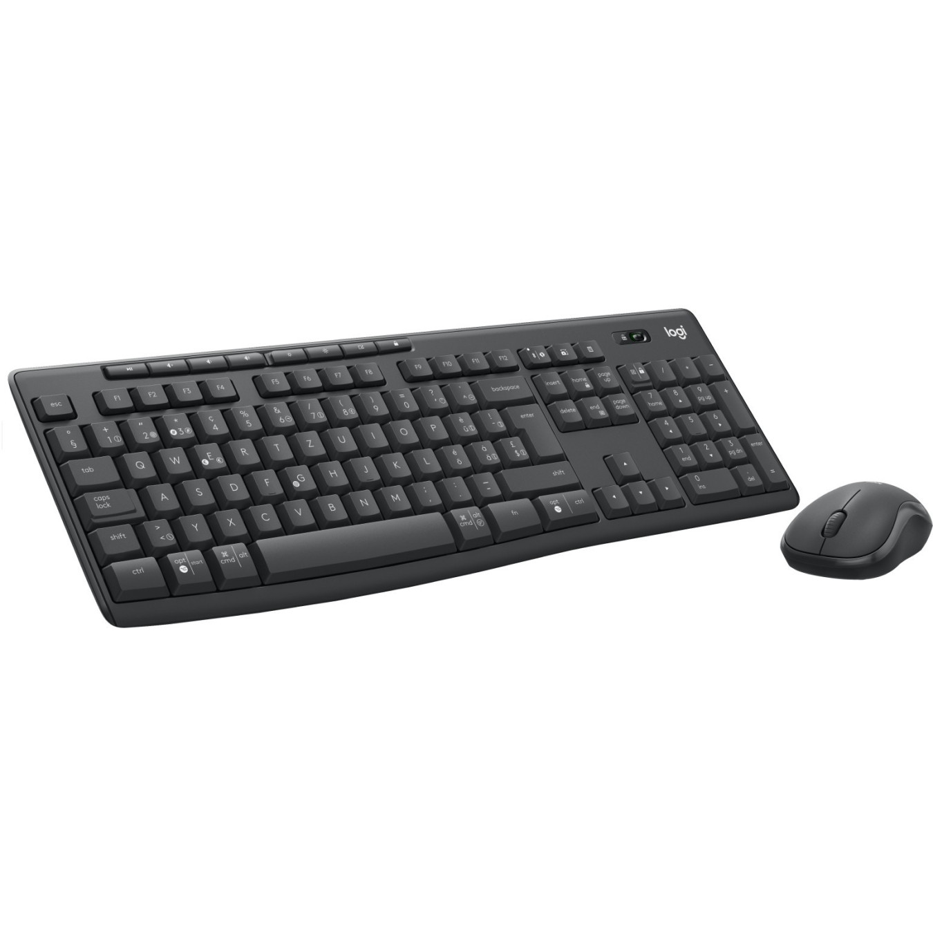 Logitech MK370 Wireless Desktop Combo - Bluetooth - Graphite - Swiss QWERTZ - Full-size Keyboard & Ambidextrous Mouse