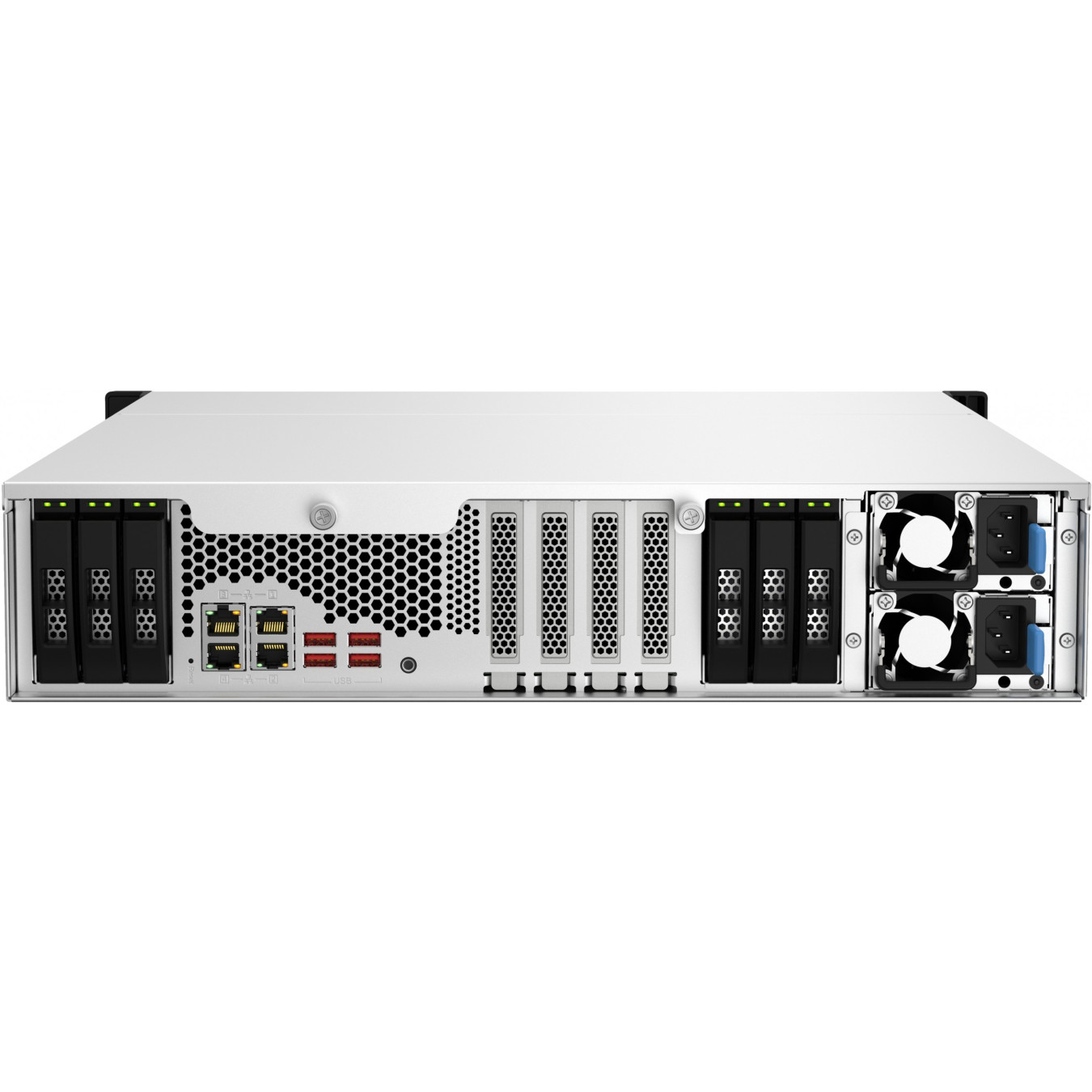 QNAP TS-h1887XU-RP - E-2336 - 6C/12T Xeon E-2336 2.9–4.8GHz, 32GB ECC DDR4 (2x16GB), 18-bay 2U Rack NAS
