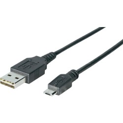 Buy Sharkoon USB 2.0 A to Micro-B Cable - 3 m - Black - Male/Male, 480 Mbps in Cyprus, Nicosia, Limassol, Larnaka, Pafos
