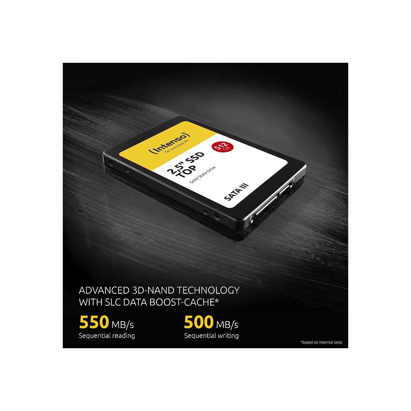 Intenso Top Performance 512GB 2.5" SATA III SSD - MLC 550 MB/s - 3812450 (Boxed) — Buy in Cyprus with Fast Delivery
