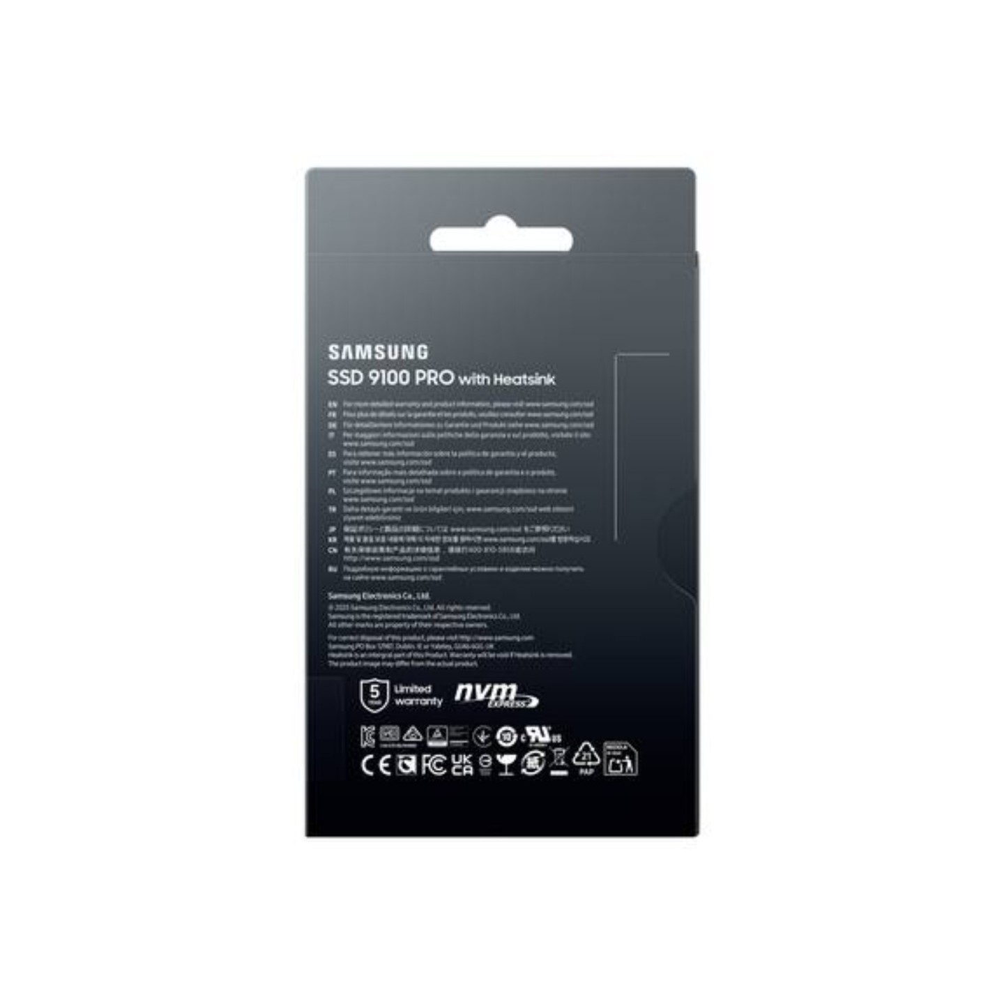 Samsung 9100 Pro 1TB M.2 2280 NVMe SSD (Heatsink) - PCIe 5.0 x4 14700 MB/s - MZ-VAP1T0CW (Boxed)