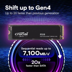 Crucial P310 500GB M.2 NVMe SSD - PCIe 4.0 x4 6600 MB/s - CT500P310SSD8 (Boxed) — Buy in Cyprus with Fast Delivery