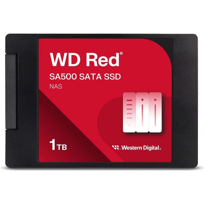 WD Red SA500 1TB SSD - WDS100T1R0A - 2.5in SATA III 6Gb/s, 3D NAND, NAS-Optimized (7mm) (Boxed)